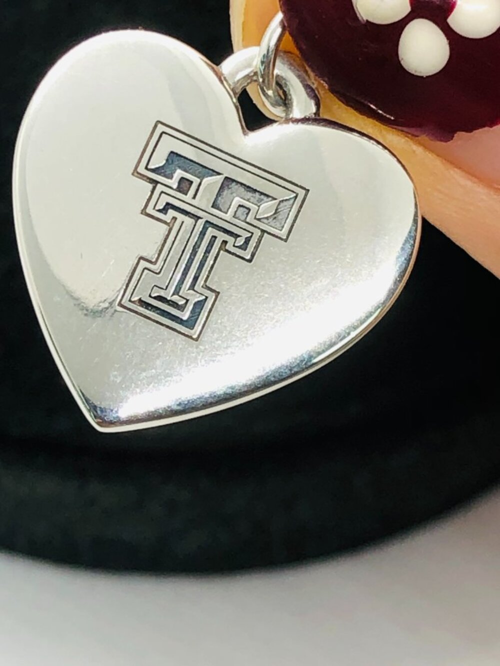 James Avery Texas Tech University Classic Heart Charm